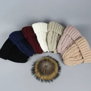 Chine fournisseur nouvelle marque fourrure pom chapeau fausse fourrure pom pom pour chapeaux kimtex chapeaux avec fourrure bouffée boule pompons bonnet