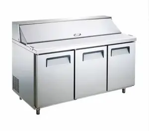 Sliver Salad Refrigerator Refrigerated Salad Bar Bar Freezer