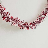 Guirlandes de Noël en étoiles et rubans en plastique dense, décorations murales pour fêtes, mariages et événements festifs, vente en gros