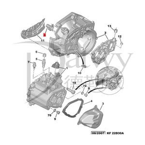 Tube de guidage d'embrayage (marque Datwy) OE 210538 210514 9638950580 23111044105 1044105 pour <span class=keywords><strong>PEUGEOT</strong></span> 205 306 307 309 405 - Product Image 5