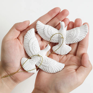 Decorazioni Natalizie in Resina a Forma di <span class=keywords><strong>Colombe</strong></span> dell'Amicizia - Ornamenti per Albero di Natale - Miglior Regalo per Qualcuno Speciale - Product Image 2