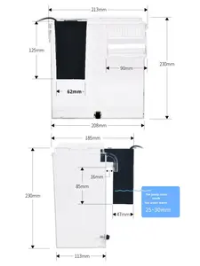 Boîte de reproduction suspendue externe pour aquarium, conception modulaire, pompe USB pour réservoirs d'isolement marins et mangroves, algues ATS - Product Image 5