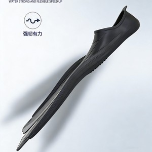 Professional Dive Flippers Swimming Training Fins TPR Black For Adults Men Freestyle Diving Snorkeling Equipment - Product Image 3