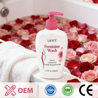 Produits de soin Yoni en marque privée, lavage vaginal 200 ml, parfum naturel de rose, apaise, anti-démangeaisons, équilibre du pH, lavage féminin