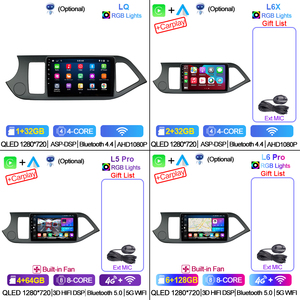 Lehx L6 Pro 8Core 4G + 5G Wifi 2 DIN <span class=keywords><strong>Android</strong></span> Tự Động Stereo Đài Phát Thanh Xe Hơi Cho Kia Picanto 2011 2014 Carplay GPS Đài Phát Thanh Xe DVD Máy Nghe Nhạc - Product Image 4