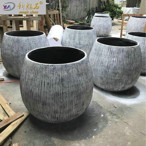 Nouveau Grand Pot de Fleurs sur Pied en Pierre Magique GRC pour Jardin Extérieur, Plantation d'Arbres et Décoration Paysagère - Product Image 1