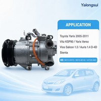 Compresseur de climatisation de voiture 88310-0D071 12V R134a 4PK pour Toyota Yaris Vitz KSP90, pièces de rechange