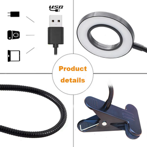 360 Có Thể Điều Chỉnh Vòng Ánh Sáng Máy Tính Để Bàn Đọc Sách Đa Chức Năng Khung USB <span class=keywords><strong>LED</strong></span> Đèn Với 3 Chế Độ Màu 10 Độ Sáng Mức Độ Đèn Bàn - Product Image 6