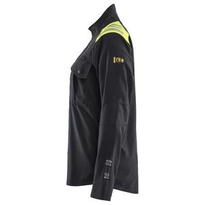 BLAKLADER - 407215129933XS Surchemise Inhérente Femme Noir/Jaune haute visibilité-CHEMISES DE TRAVAIL EAN 7330509902714 - Product Image 3