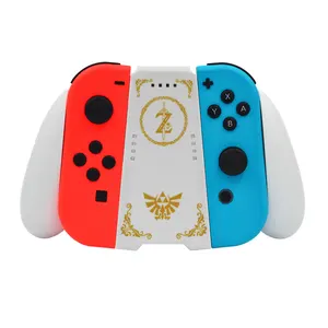 Джойстик с зарядным устройством Joy Con и аккумулятором 1800 мАч, 2 в 1, удобный захват для Nintendo Switch/Switch OLED