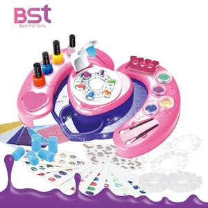 Juguetes Maquiaje Make up <span class=keywords><strong>Nail</strong></span> <span class=keywords><strong>Art</strong></span> <span class=keywords><strong>Studio</strong></span> Polish Sticker Pretend Play Makeup <span class=keywords><strong>Nail</strong></span> Sèche-ongles Machine Toy for Girl Kids - Product Image 1