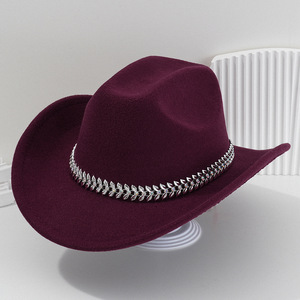 Chapeaux de cowboy <span class=keywords><strong>jazz</strong></span> unisexes style Panama avec feuilles tridimensionnelles et ceintures en strass, 100 % polyester, utilisables en toutes saisons - Product Image 6