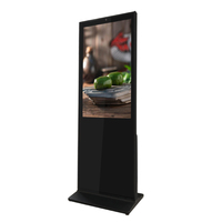 Kiosque tactile vertical sur pied pour téléviseur 4K 55 pouces, écran d'affichage publicitaire intérieur, écran LCD LED numérique HD