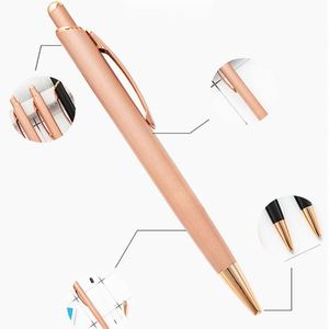 Promotional Bulk Rose Gold Classic Metal Aluminum Press Ballpoint <b>Pen</b> With Laser Custom Hotel Logo for OEM Office - Product Image 1