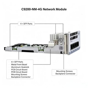Module réseau Cisco C9200-NM-4G Catalyst 9200, jusqu'à 4 ports SFP 1G, carte d'extension FRU Hot-Swap pour commutateurs <span class=keywords><strong>C9200L</strong></span> - Product Image 4