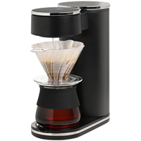 Cafetera Eléctrica Automática con Controles Digitales, Cafetera de Goteo con Filtro de Cono de Plástico para Uso Doméstico