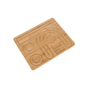 Bambus Perlen-Messbrett Werkzeug Schmuck-Design-Matten Perlen-Armbänder DIY-Armbänder Halsketten Perlen-Design-Bretter Armband-Herstellungs-Tablett - Product Image 5