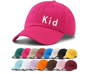 Cute Youth <strong>Children</strong> Cotton Cap Plain Hat Baseball Cap Adjustable <strong>Washed</strong> Cotton Golf Toddler Hat for Boys Girls Promotion Gift - Product Image 2