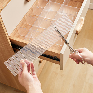 Plastic Drawer Divider Organizer Transparent Rectangular Compartments For Desk Makeup Bedroom Storage Easy To Clean - Product Image 2