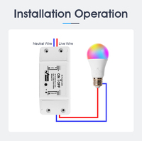 Smart Lift App Tuya 10A Wifi Disyuntor inteligente con control de temporizador Módulo de interruptor Wifi compatible
