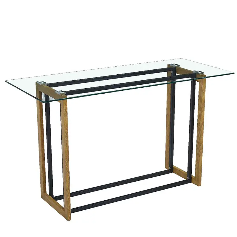 Wholesale Cheap Metal Leg Tempered Glass Coffee Table With Multiple Patterns Top Console Table
