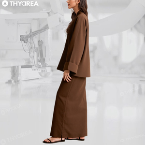 Fabbrica di vestiti in cina all'ingrosso su misura in stile cinese <span class=keywords><strong>lino</strong></span> due pezzi un Set <span class=keywords><strong>t</strong></span> <span class=keywords><strong>Shirt</strong></span> e pantaloni per le donne ODM - Product Image 2