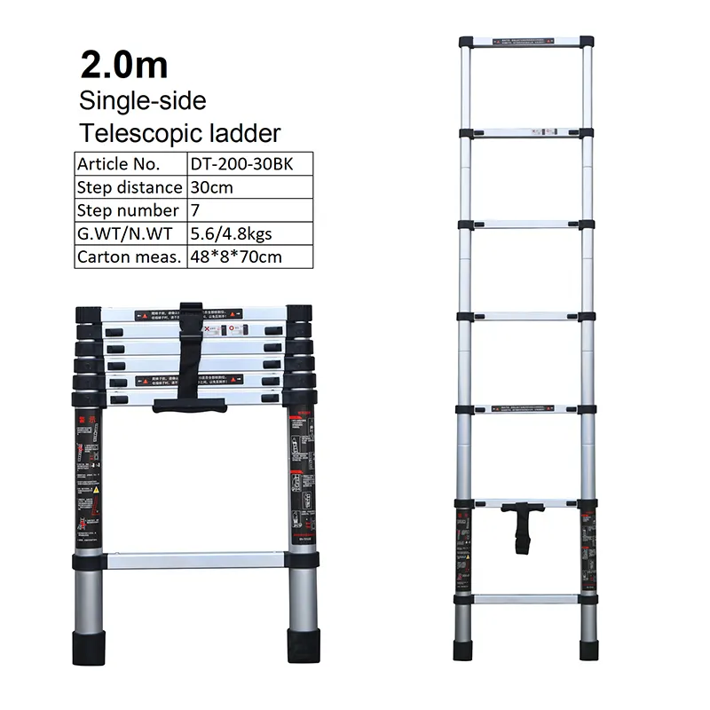 DT-200-30BK 2,0 m einseitige Leiter Leichte Haushalts breite 2/3/4 Stufen hocker Treppenstufe Sicherheits stahl klapp leiter