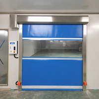 Volet roulant électrique latéral moderne en PVC avec composants en acier inoxydable et finition étanche pour l'intérieur d'atelier