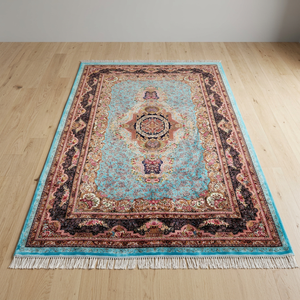 Alfombra de Seda Pura Hecha a Mano de Primera Calidad, Alfombra de Diseño Moderna Anudada a Mano, Lavable, Antideslizante, con Patrón Personalizado, Grosor de 2-3 mm - Product Image 5
