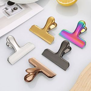 Custom LOGO Air Tight Seal Kitchen Bag Snack <b>Clips</b> Heavy Duty Stainless Steel Chip <b>Clip</b> for Food - Product Image 5