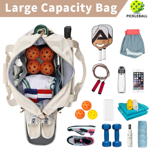 Bolsa Deportiva Impermeable de Gran Capacidad para Mujer, con Correa de Hombro Ajustable, para Pickleball, con Compartimento para Zapatos, Mochila de Gimnasio - Product Image 4