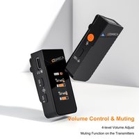 Microphone cravate sans fil miniature COMICA Vimo C 2.4G avec étui de charge, léger, réduction de bruit, quad, pour smartphone et appareil photo