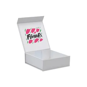 Juegos de boda magnéticos plegables personalizados, venta al por mayor, rojo, puerta, caja de regalo para boda, tela de dulces
