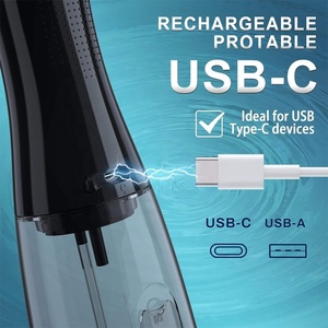 Irigator Oral tanpa kabel, 5 mode pembersih IPX 7 tahan air USB dapat diisi ulang air, <span class=keywords><strong>Flosser</strong></span> tusuk gigi untuk membersihkan gigi - Product Image 4