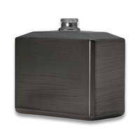 Fabricant de flacon de parfum en verre noir en métal sérigraphié de forme rectangulaire carrée rechargeable de 30ml 50ml pour cosmétiques
