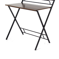 Ensemble de chaises de bureau pliantes pour ordinateur, petite table d'écriture pour bureau à domicile/adolescents, station de travail mobile peu encombrante avec 2 étagères