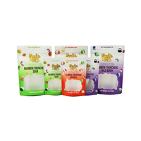 Sacs Mylar personnalisés refermables en plastique pour aliments, avec fermeture éclair, anti-odeur, pour bonbons surgelés, 3,5g, 7g, 14g