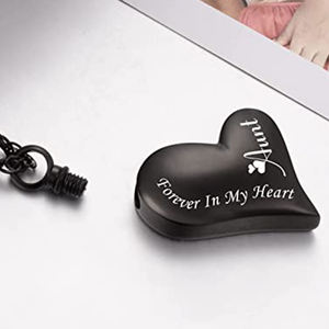 Forever in My Heart - Urn collana per ceneri ciondolo cremazione ceneri in acciaio inossidabile gioielli <span class=keywords><strong>regalo</strong></span> per papà mamma papà marito <span class=keywords><strong>moglie</strong></span> - Product Image 5