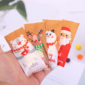 Nouvelle conception 2024, 100 pièces <span class=keywords><strong>en</strong></span> stock, sachets debout <span class=keywords><strong>en</strong></span> PP recyclables pour cadeaux de Noël (Père Noël, bonhomme de neige, bonbons, biscuits), vente directe - Product Image 5