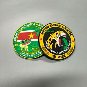 Custom 3D Soft Rubber PVC Silicone Embossed Patch Tag logo for Clothing Transparent AES PVC Patch Pvc Patch <b>Sew</b> on - Product Image 2