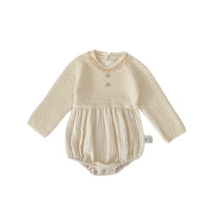 Renren – pull sans col à manches longues pour bébé fille, robe de princesse, combinaison tricotée en Patchwork, printemps-automne-hiver - Product Image 5