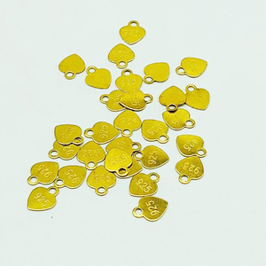 อุปกรณ์ทำเครื่องประดับทองแดง 925 รูปหัวใจสำหรับทำต่างหู - Product Image 2
