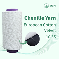 Usine en gros 100% Polyester Chenille fil 10.5S velours de coton européen pour tricoter et tisser