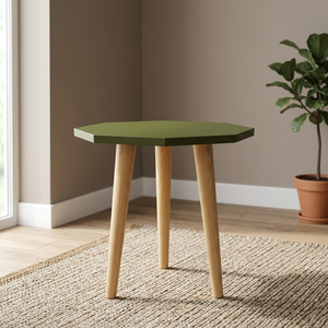Modern Octagonal <b>Coffee</b> <b>Table</b> Durable Wood Top Natural Wood <b>Legs</b> Handmade Eco-Friendly Design <b>for</b> Living Room Office Hotel Use - Product Image 3