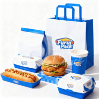 Boîte d'emballage pour restauration rapide personnalisée, jetable, boîte d'emballage pour hamburgers, boîte de conteneur alimentaire, boîte à emporter, boîte à hamburger écologique