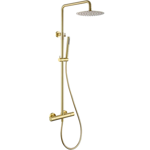 Miscelatore per <span class=keywords><strong>doccia</strong></span> termostatico a pioggia regolabile rotondo in acciaio inossidabile <span class=keywords><strong>con</strong></span> soffitto <span class=keywords><strong>e</strong></span> <span class=keywords><strong>doccia</strong></span> a mano - Product Image 6