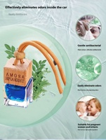 Shentu 10ml Diffuseurs à bâtonnets en verre sans alcool pour voiture et maison, pendentif diffuseur d'huiles essentielles, parfum désodorisant (Longue durée)
