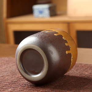 Mug à café en céramique rétro de style japonais, capacité de 250 ml, poterie grossière vintage durable, service à thé pour le goûter - Product Image 2
