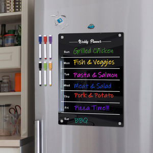 Plan de menú de comida <span class=keywords><strong>semanal</strong></span> Tablero de calendario de limpieza en seco acrílico Imanes magnéticos para refrigerador-<span class=keywords><strong>Pizarra</strong></span> Categoría de producto - Product Image 3