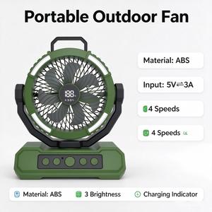 Rechargeable Camping <b>Fan</b> With Power Bank LED Light <b>Portable</b> Clip <b>Fan</b> Outdoor Cooling <b>Fan</b> - Product Image 5